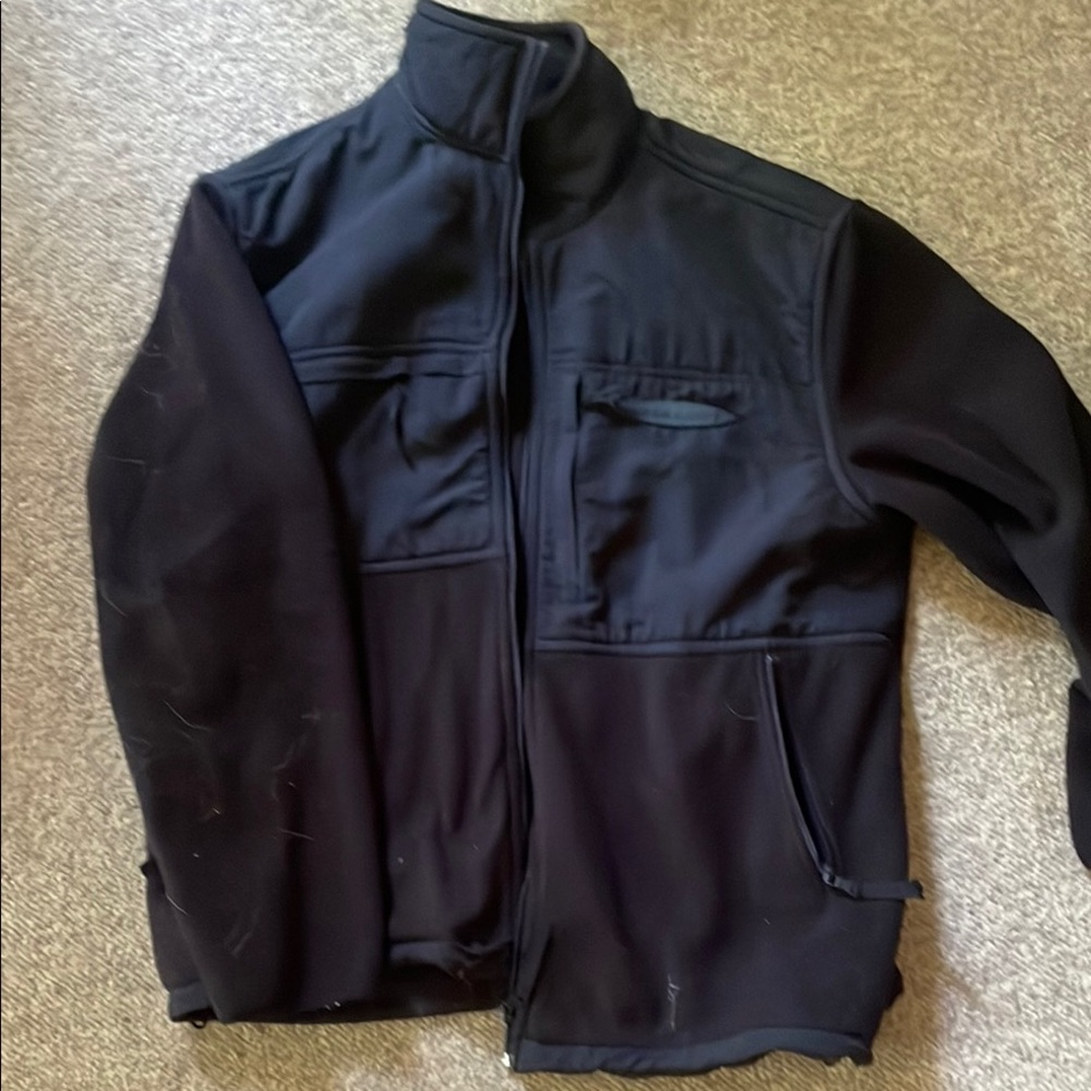 Men's roots sport Black Softshell Jacket - Classic Zip Front